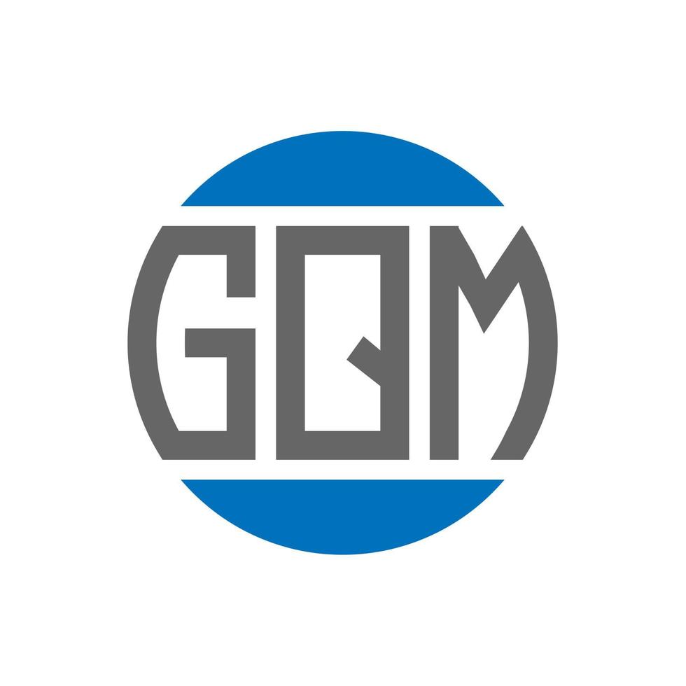 création de logo de lettre gqm sur fond blanc. concept de logo de cercle d'initiales créatives gqm. conception de lettre gqm. vecteur