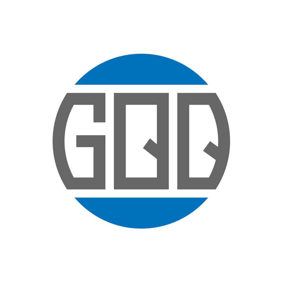 création de logo de lettre gqq sur fond blanc. concept de logo de cercle d'initiales créatives gqq. conception de lettre gqq. vecteur