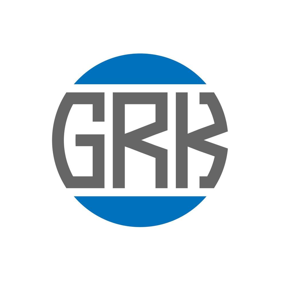 création de logo de lettre grk sur fond blanc. concept de logo de cercle d'initiales créatives grk. conception de lettre grk. vecteur