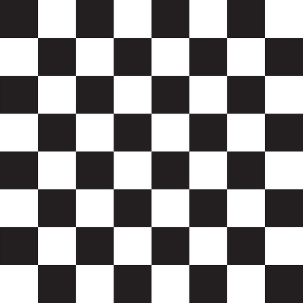 échiquier, modèle sans couture. motif géométrique abstrait en carrés noirs et blancs, fond monochrome. modèle de course de voiture de sport. échecs noir blanc. vecteur