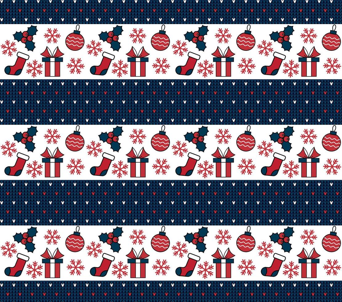 motif de noël et nouvel an tricoté esp 10 vecteur