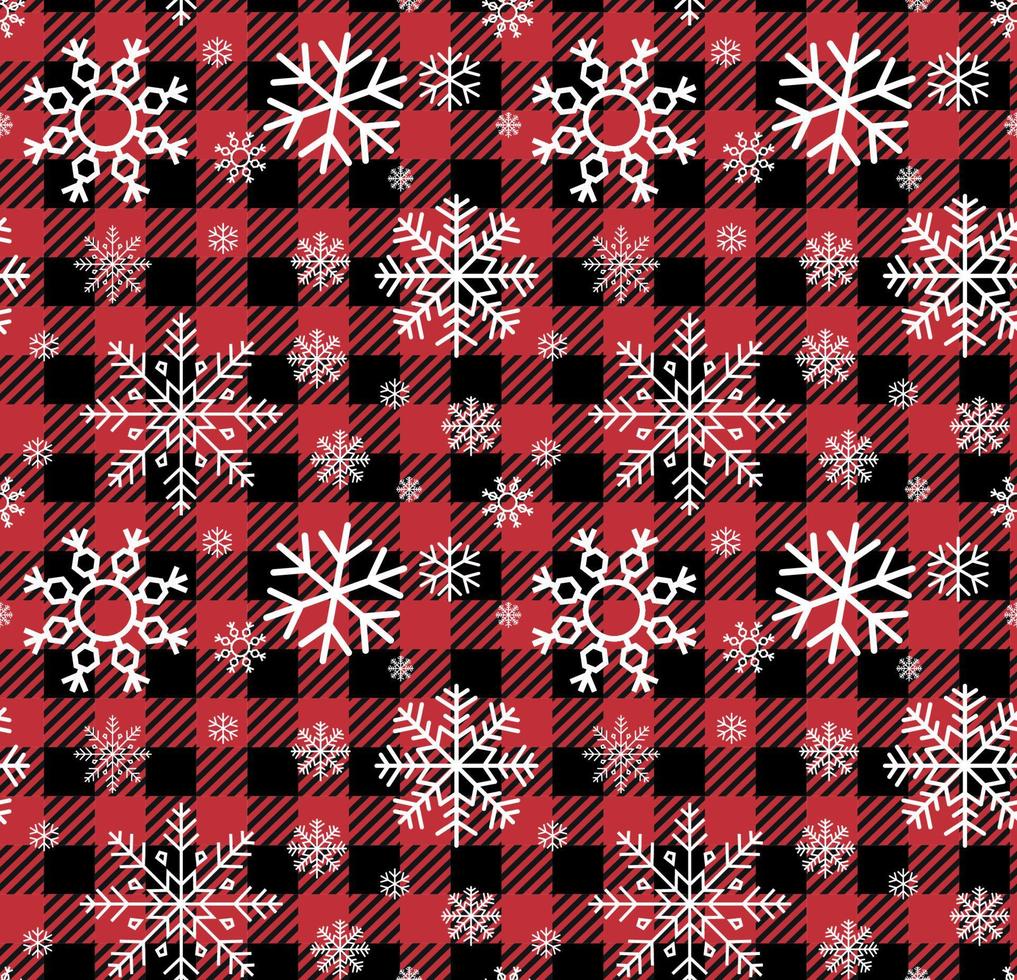 buffalo plaid noël jingle bells sur le fond de la page de musique. modèle sans couture festif. illustration vectorielle. vecteur