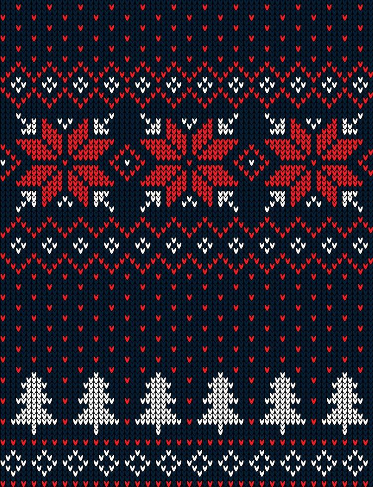 motif tricoté de noël et du nouvel an en vache. conception de pull en tricot de laine. papier peint papier d'emballage impression textile. vecteur