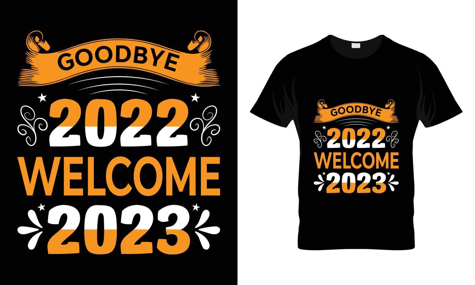 au revoir 2022 bienvenue 2023 vecteur