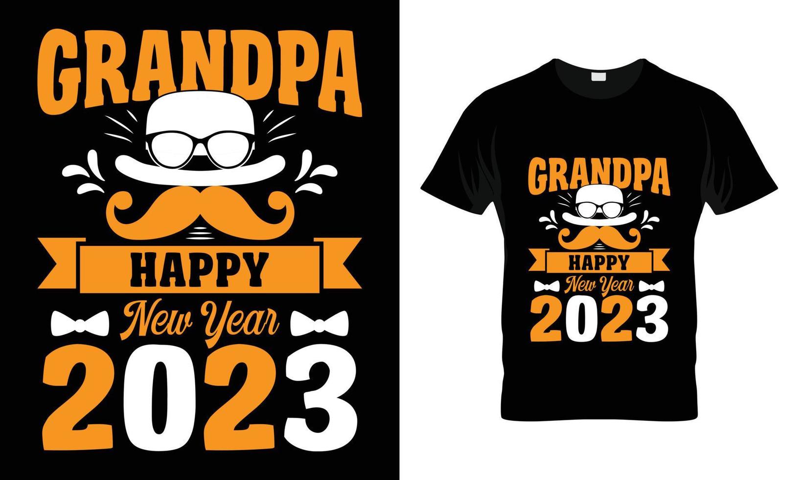 grand père bonne année 2023 vecteur