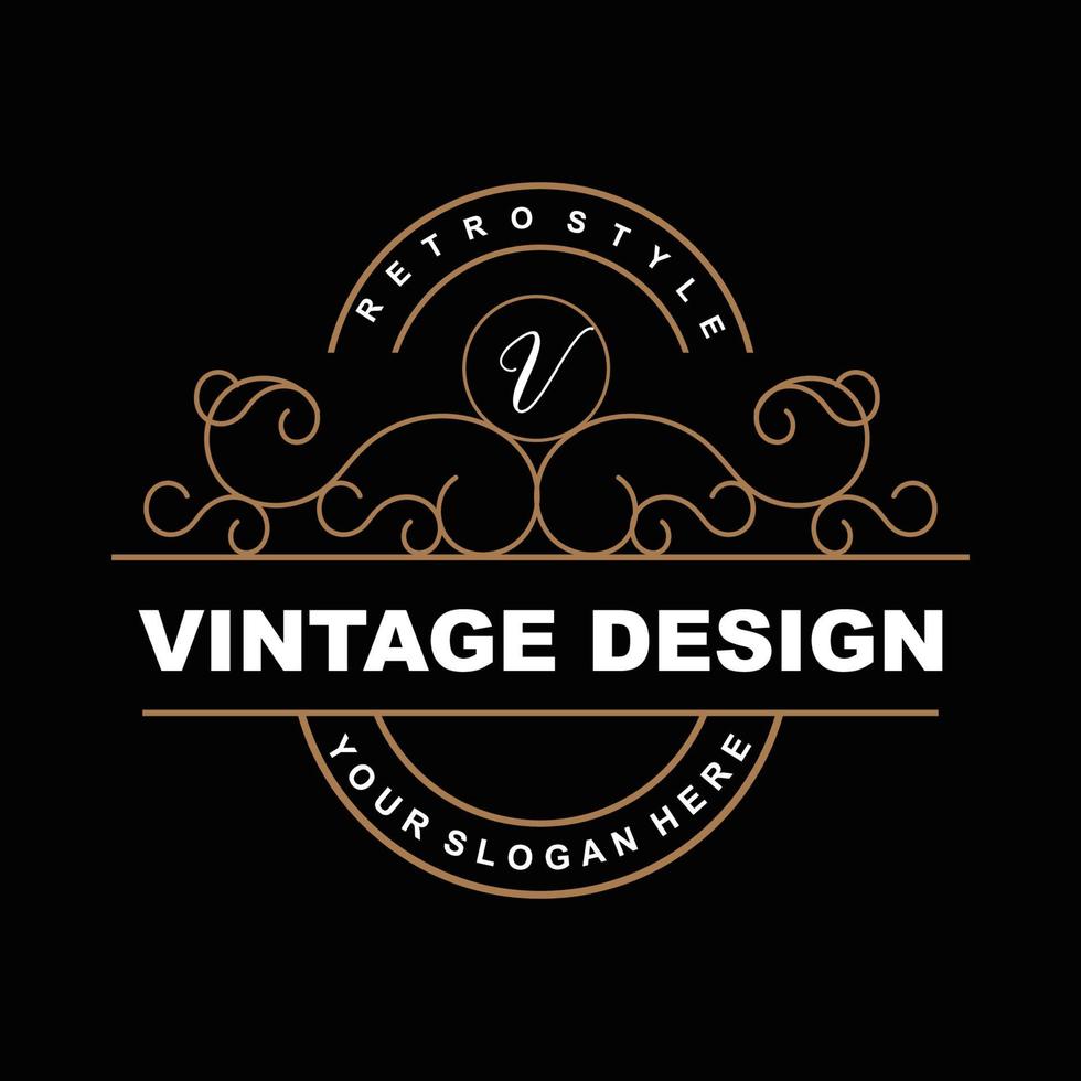 design vintage rétro, logo d'ornement vectoriel minimaliste luxueux, avec style mandala et batik, illustration de marque de produit, invitation, bannière, mode