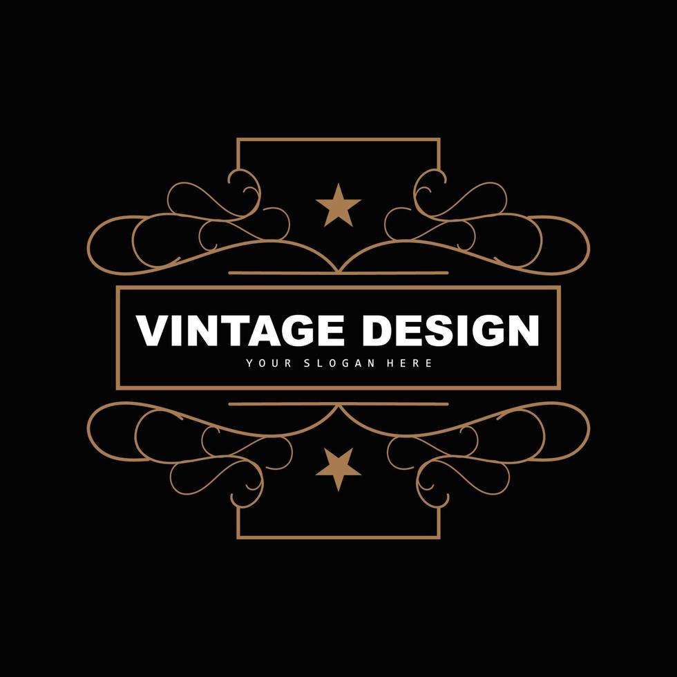 design vintage rétro, logo d'ornement vectoriel minimaliste luxueux, avec style mandala et batik, illustration de marque de produit, invitation, bannière, mode