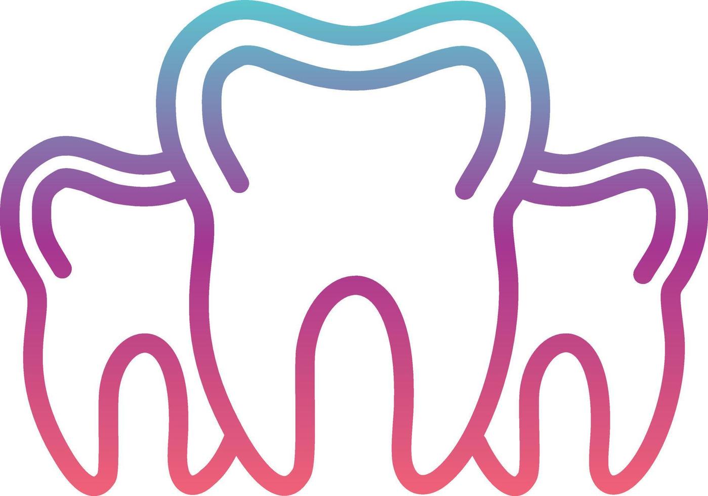 icône de vecteur de dents multiples