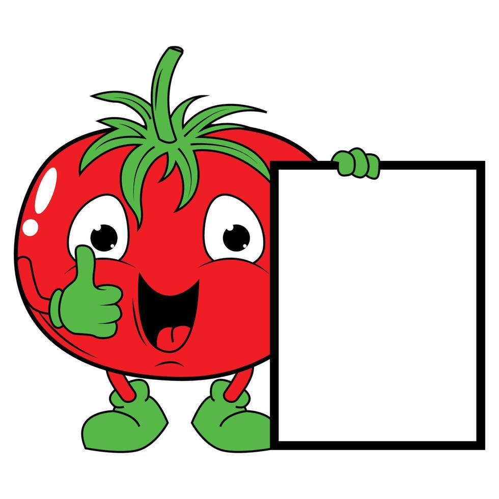 graphique d'illustration de dessin animé mignon tomate vecteur