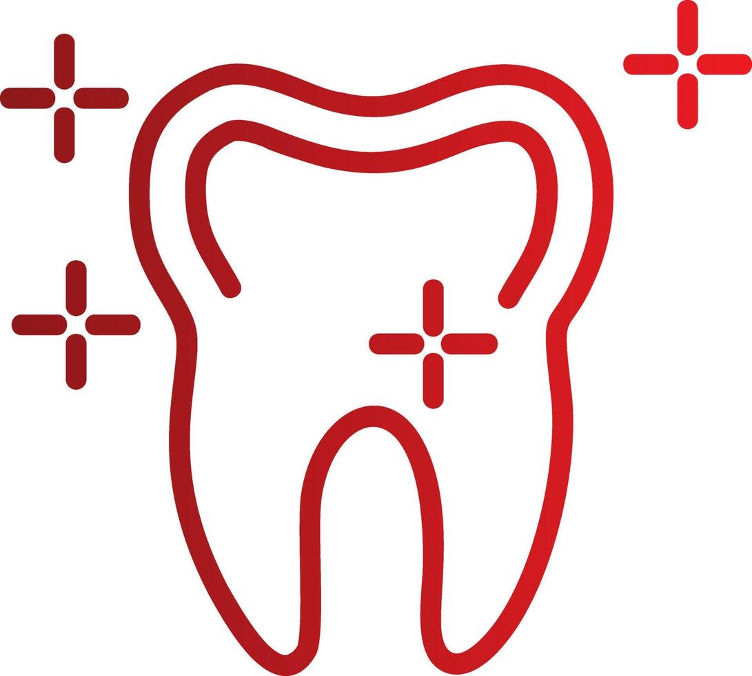 icône de vecteur de dent fraîche