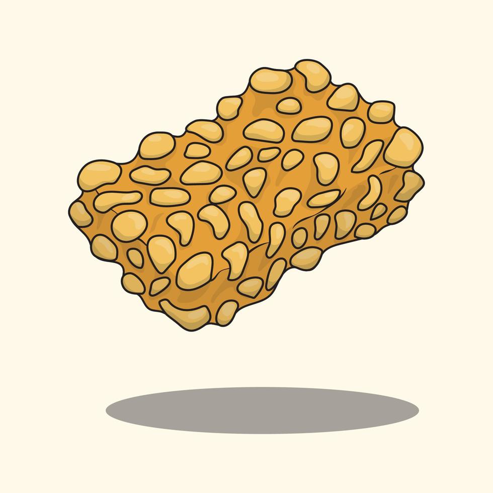 illustration de tempeh de soja en dessin vectoriel