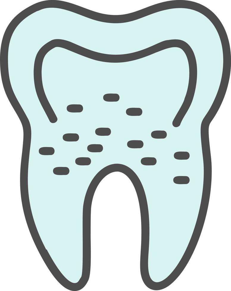 icône de vecteur de dent infectée