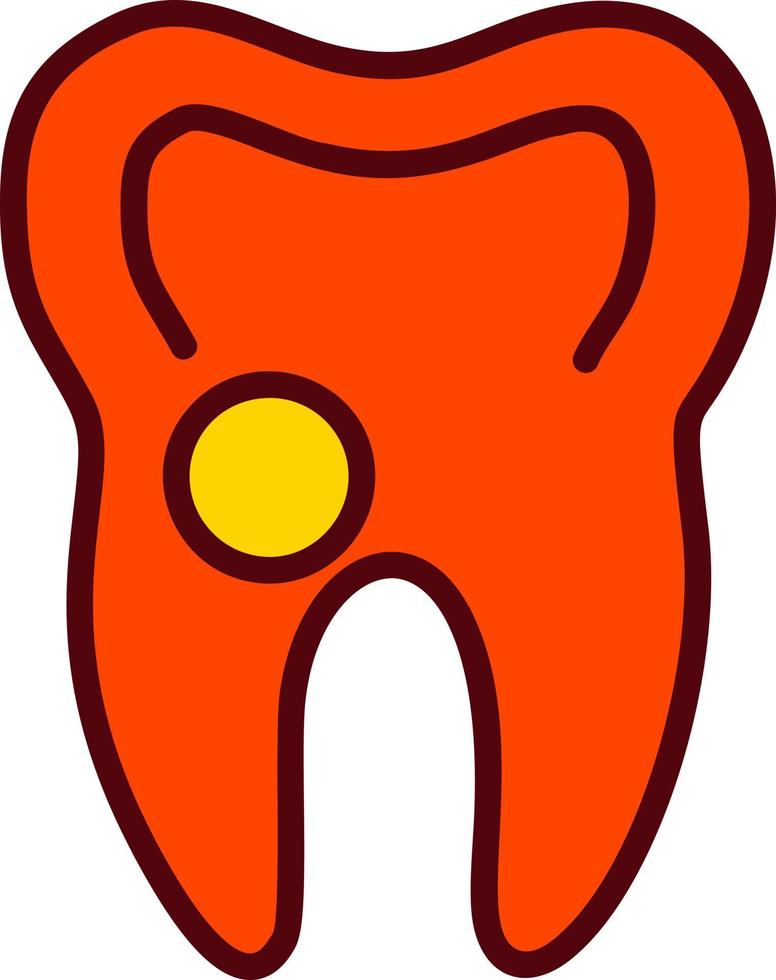 icône de vecteur de trou de dent