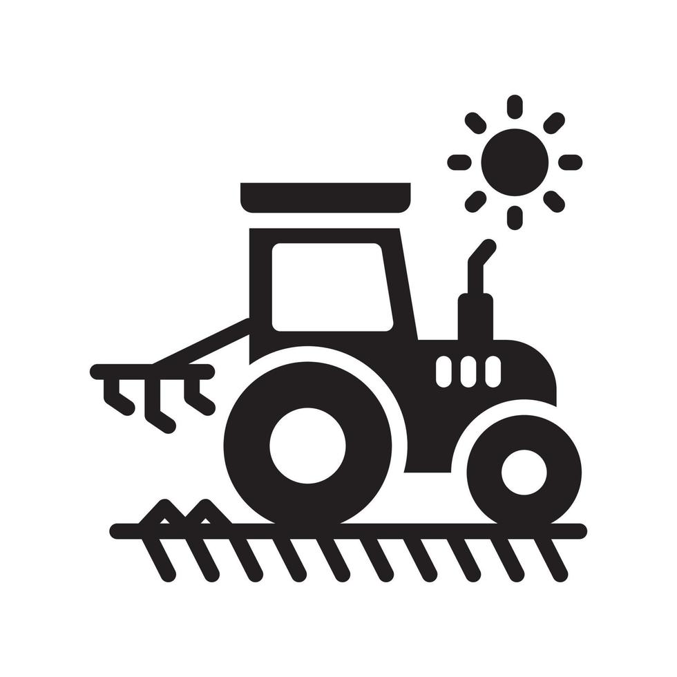 illustration de style icône solide vecteur cultivateur. fichier eps10