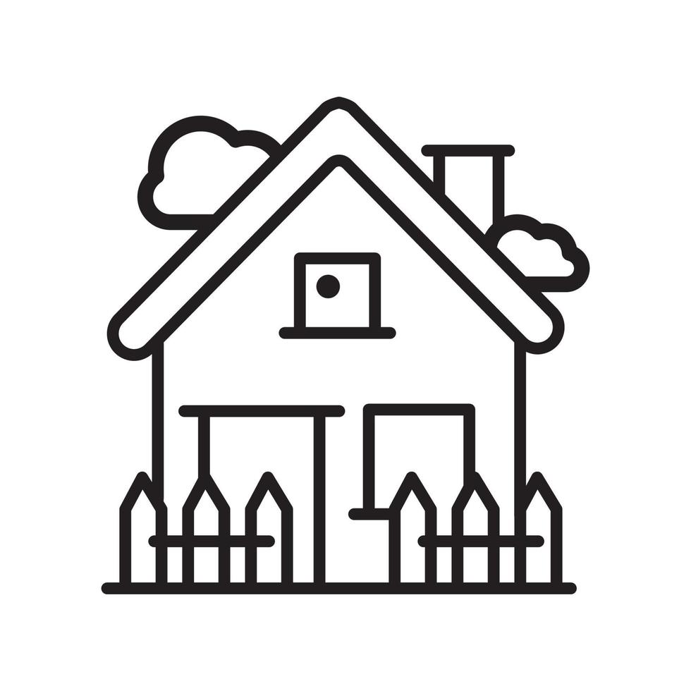 illustration de style d'icône de contour de vecteur de maison. fichier eps10