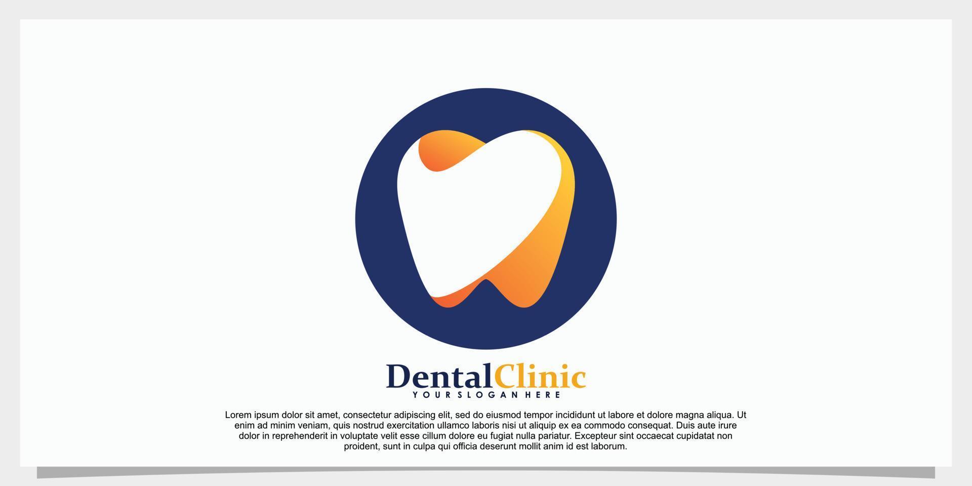 illustration de modèle de conception de logo de clinique dentaire vecteur