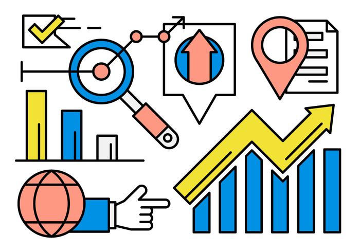 Icônes de réussite gratuite des entreprises vecteur