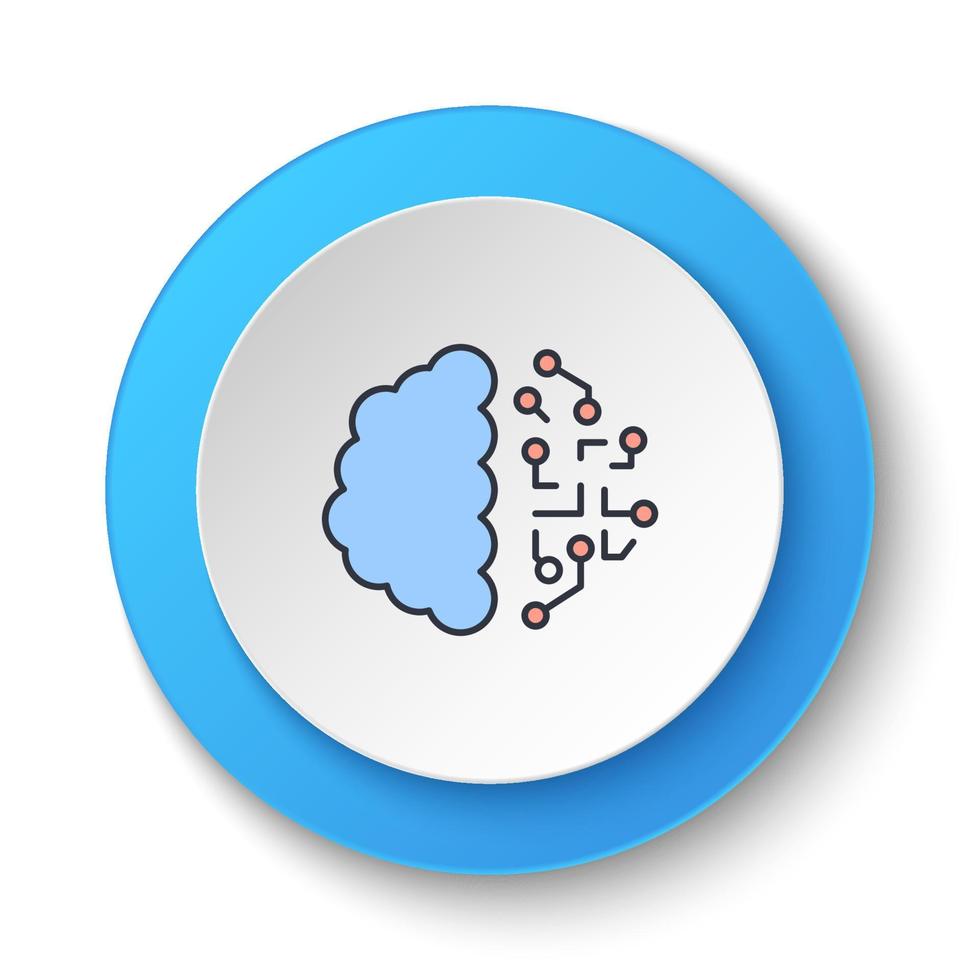 bouton rond pour l'icône web. gps, intelligent, emplacement. bannière de bouton rond, interface de badge pour l'illustration de l'application sur fond blanc vecteur