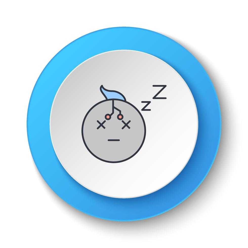 bouton rond pour l'icône web. gps, intelligent, emplacement. bannière de bouton rond, interface de badge pour l'illustration de l'application sur fond blanc vecteur