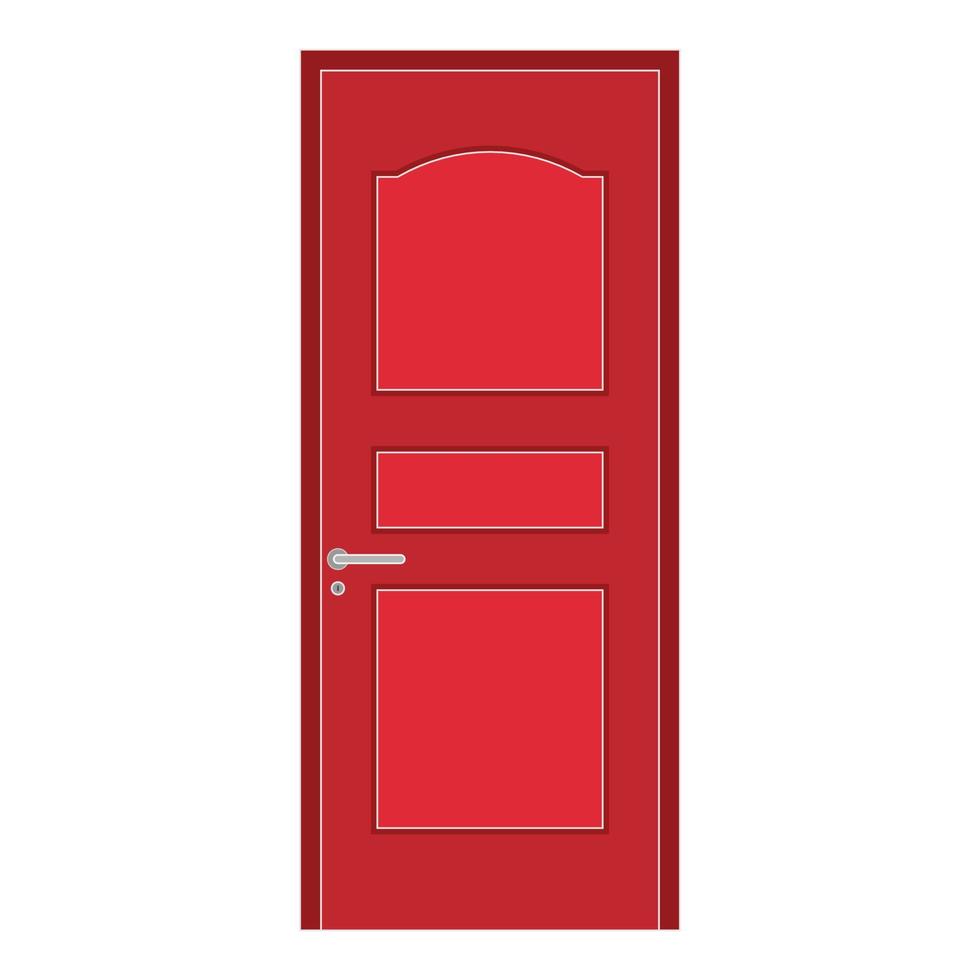 illustration de la porte rouge. vecteur eps10.
