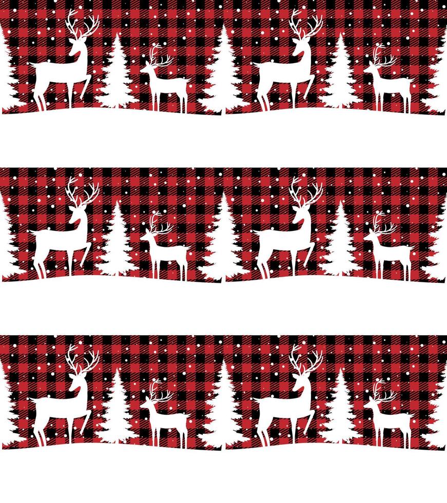 motif de noël et du nouvel an au plaid de buffle. fond festif pour la conception et l'impression vecteur