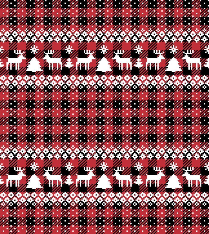 motif de noël et du nouvel an au plaid de buffle. fond festif pour la conception et l'impression vecteur