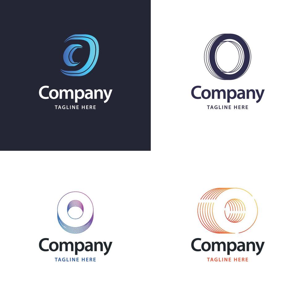 lettre o grand logo pack design création de logos modernes créatifs pour votre entreprise vecteur