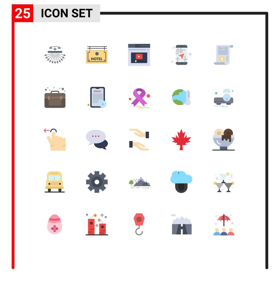25 icônes créatives signes et symboles modernes de direction application direction site mobile éléments de conception vectoriels modifiables vecteur