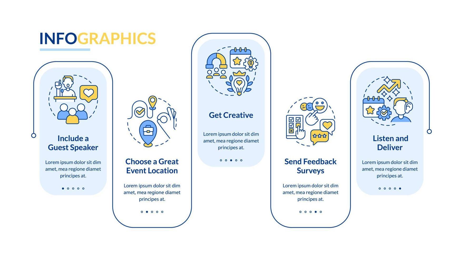 augmentation du modèle infographique de rectangle de participation aux événements commerciaux vecteur