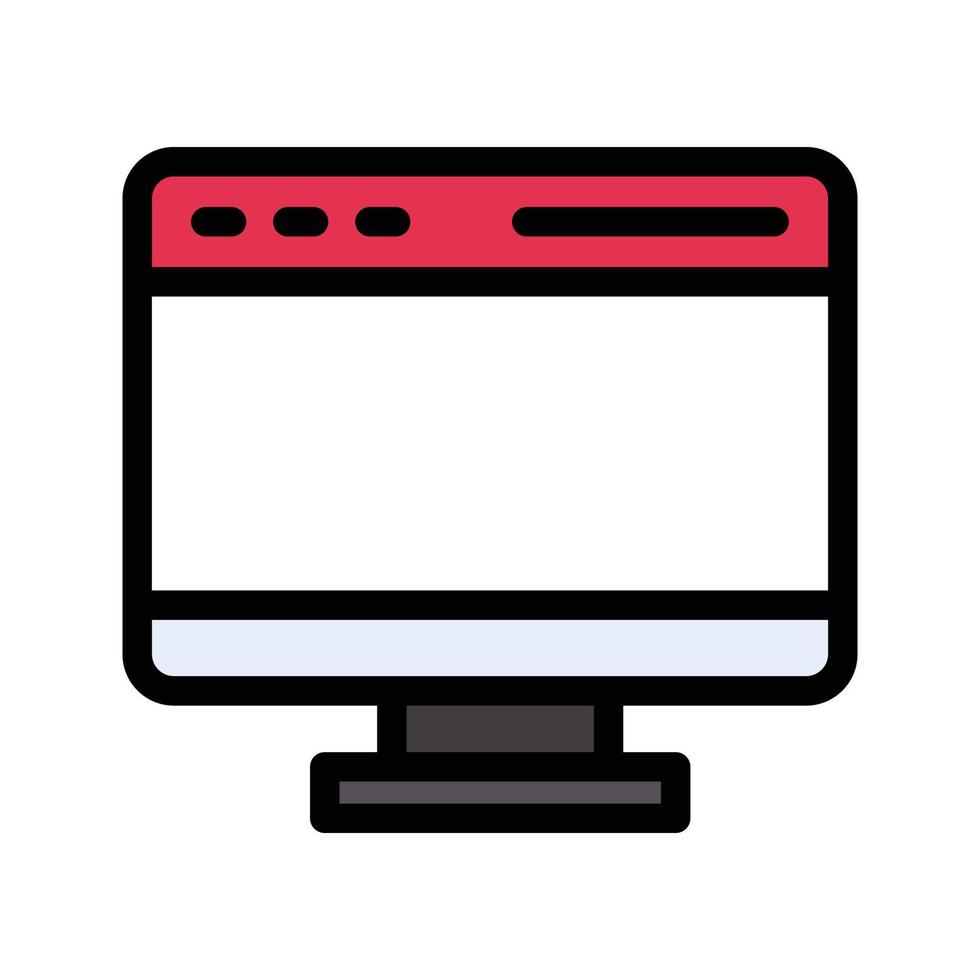 illustration vectorielle de navigateur d'écran sur un arrière-plan.symboles de qualité premium.icônes vectorielles pour le concept et la conception graphique. vecteur
