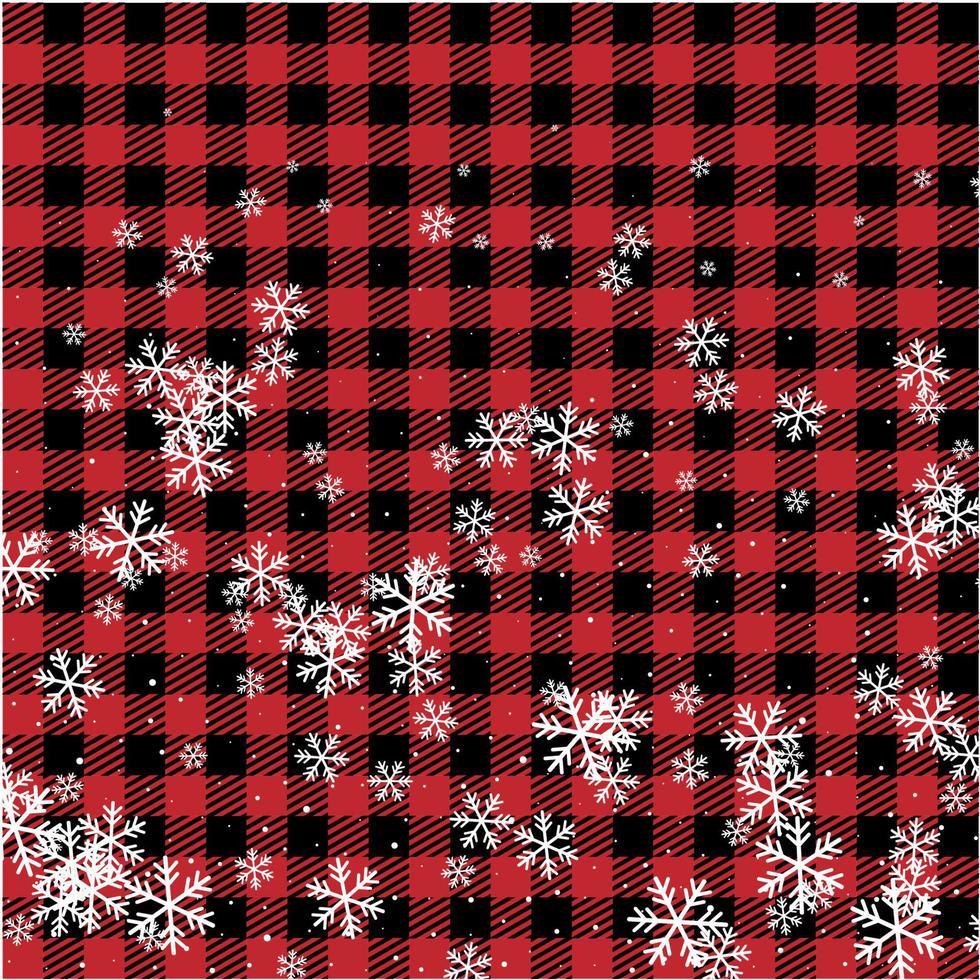 motif de noël et du nouvel an au plaid de buffle. fond festif pour la conception et l'impression vecteur