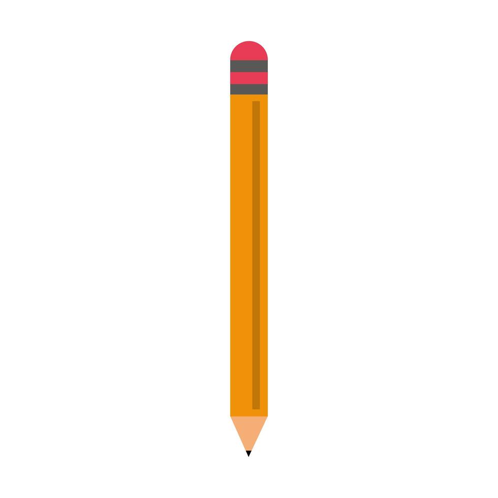 crayon avec dessin animé isolé gomme vecteur