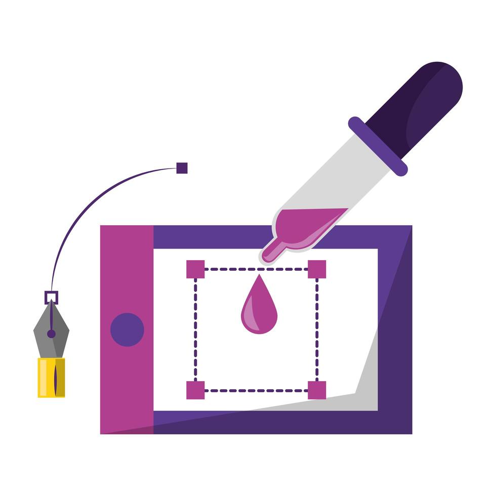 vecteurs et outils numériques de conception graphique vecteur