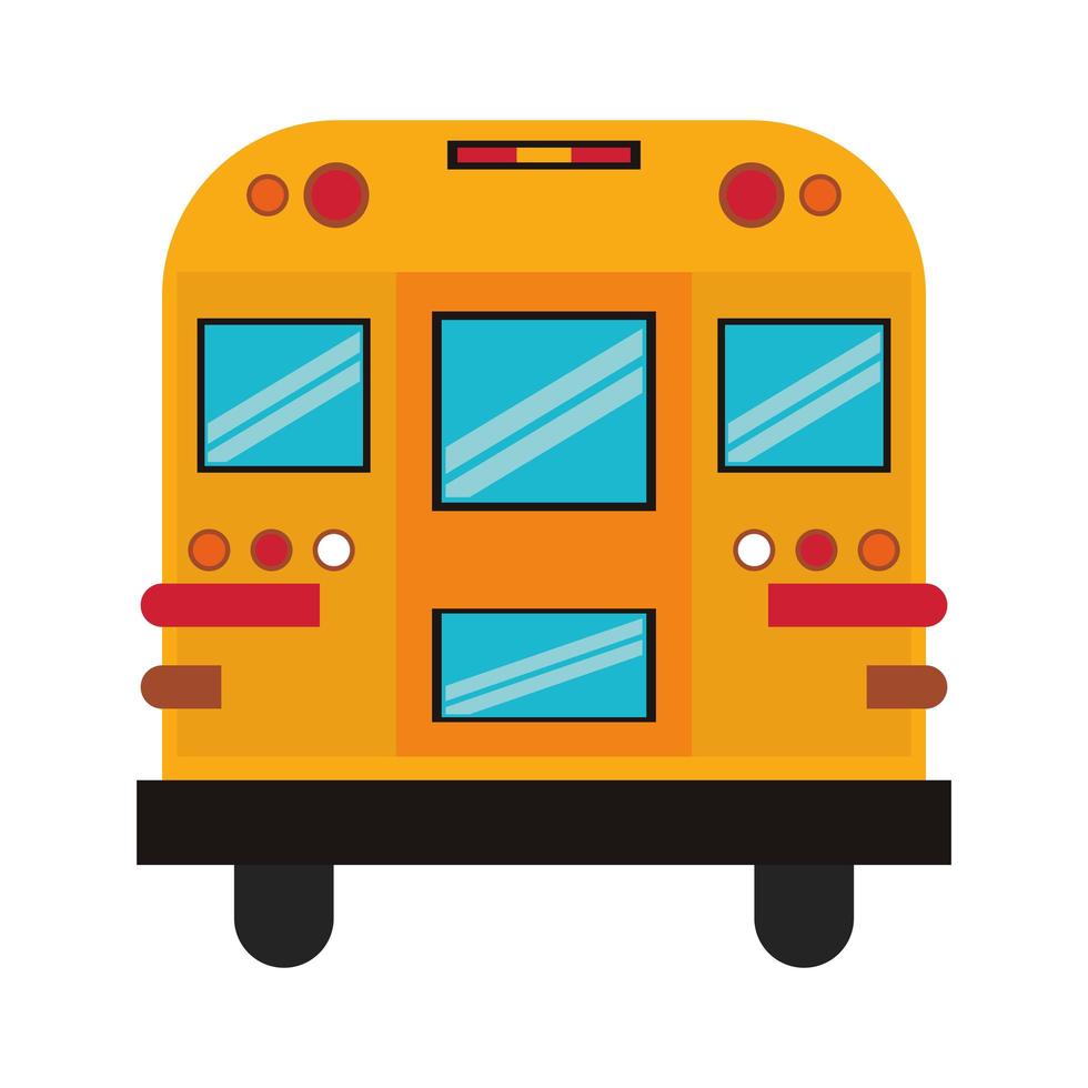dos d & # 39; un autobus scolaire de dessin animé vecteur