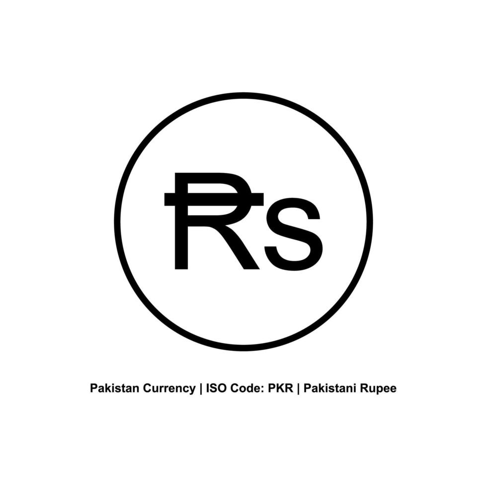 symbole monétaire pakistanais, icône de la roupie pakistanaise, signe pkr. illustration vectorielle vecteur