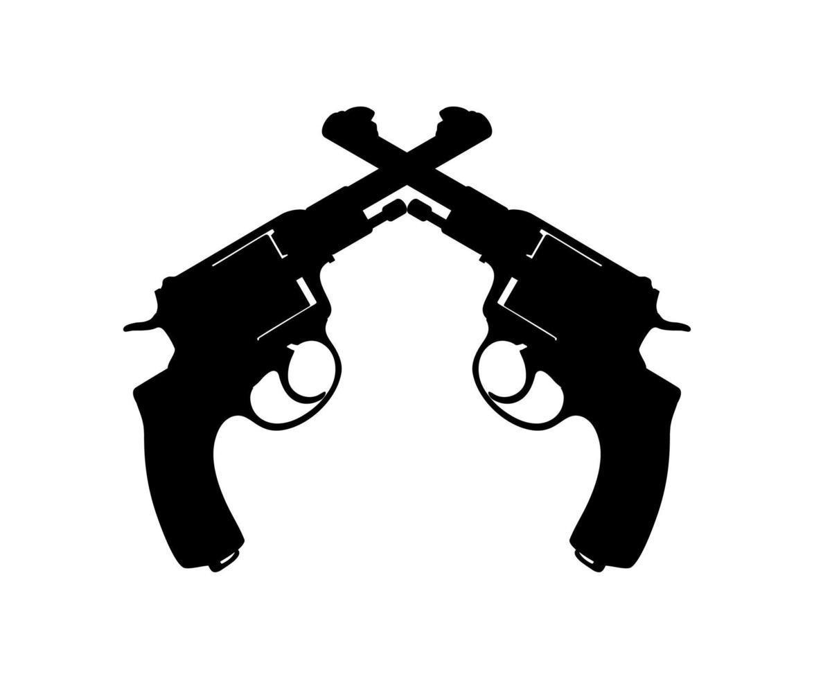 Pistolet pistolet silhouette pour l'illustration d'art, le logo, le pictogramme, le site Web ou l'élément de conception graphique. illustration vectorielle vecteur