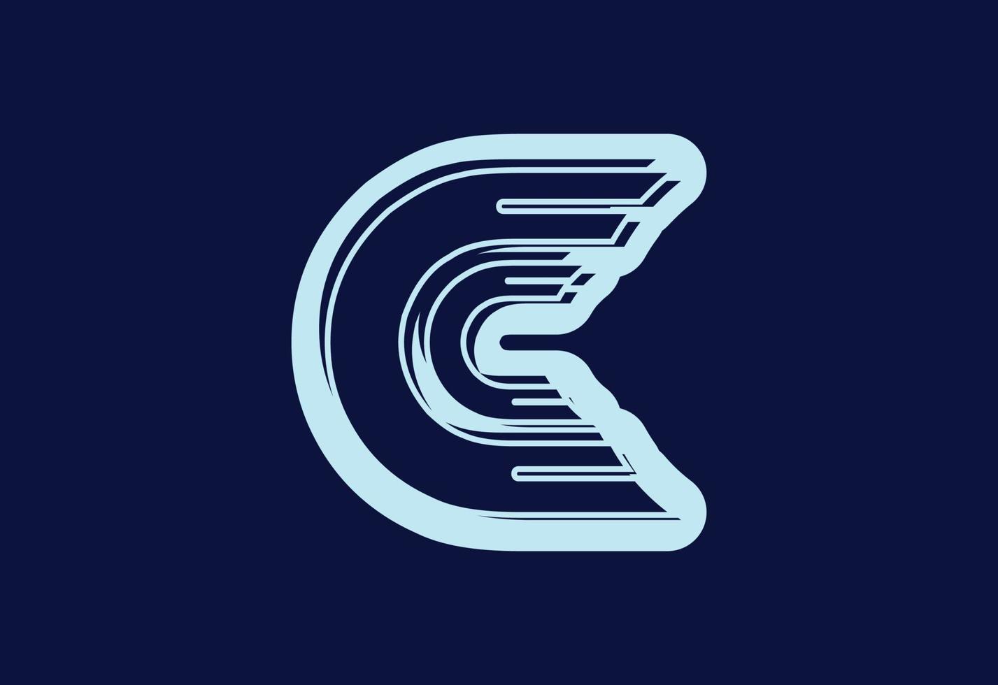 modèle de conception de logo et d'autocollant de lettre cc vecteur