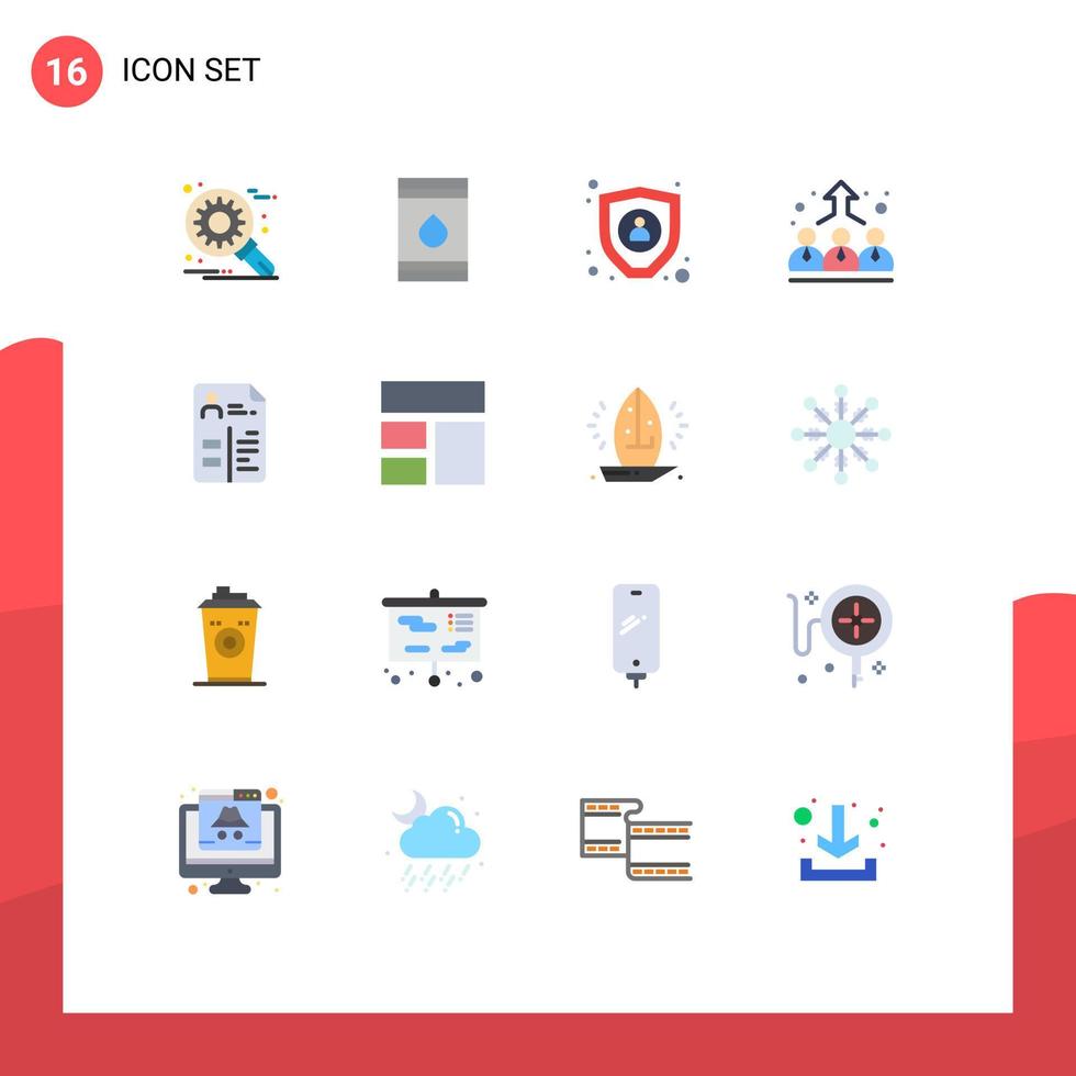 16 icônes créatives signes et symboles modernes de gestion de cv eco employeur business pack modifiable d'éléments de conception de vecteur créatif