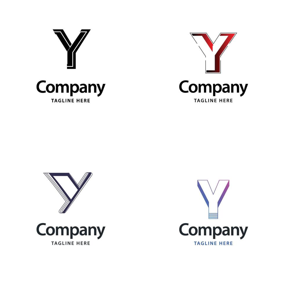 lettre y grand logo pack design création de logos modernes créatifs pour votre entreprise vecteur