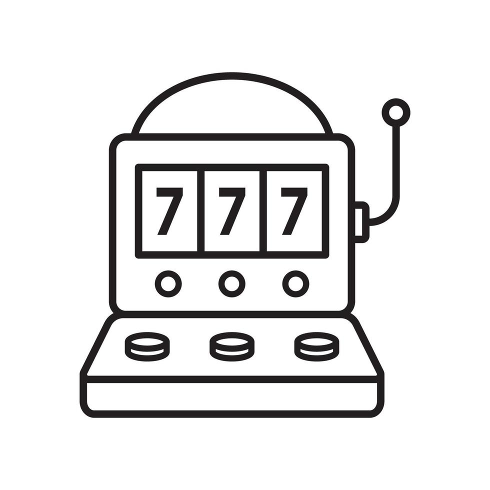 modèles de conception de vecteur d'icône de machine à sous