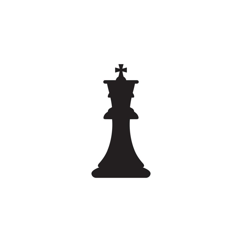pièce d'échecs vectorielle définie pour la conception de logo, illustration d'icône de roi vecteur