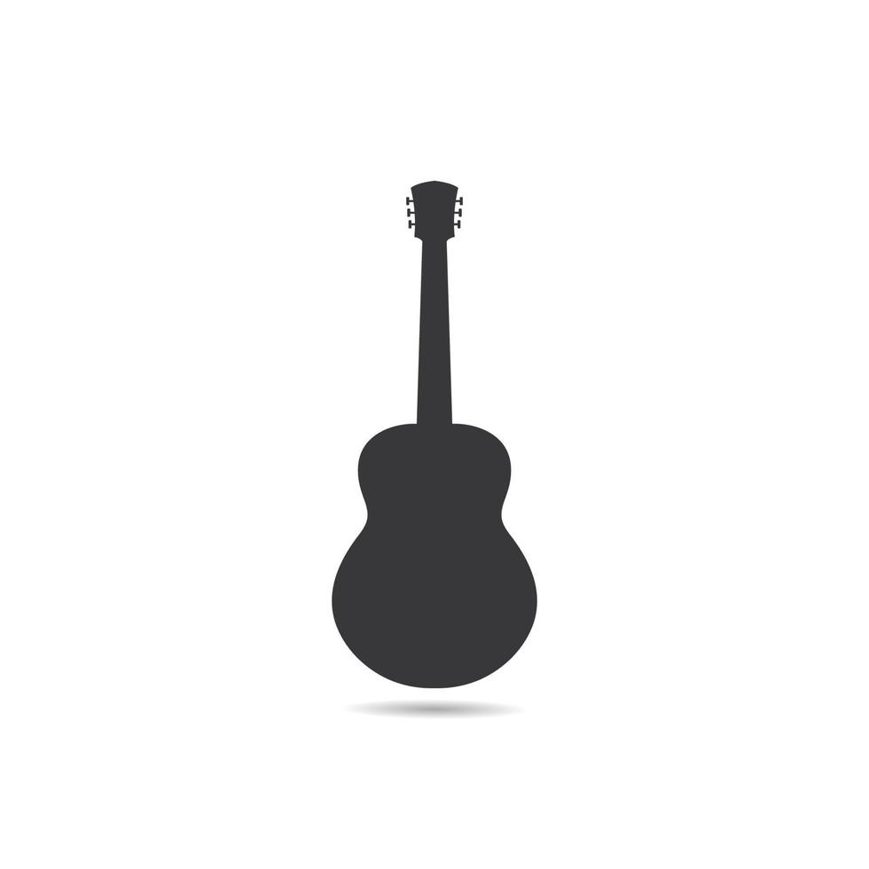 guitare logo modèle vecteur icône illustration