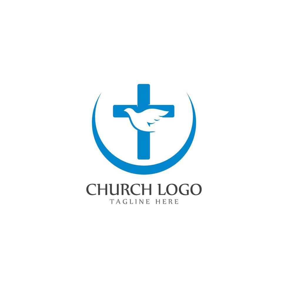 église logo modèle vecteur icône illustration
