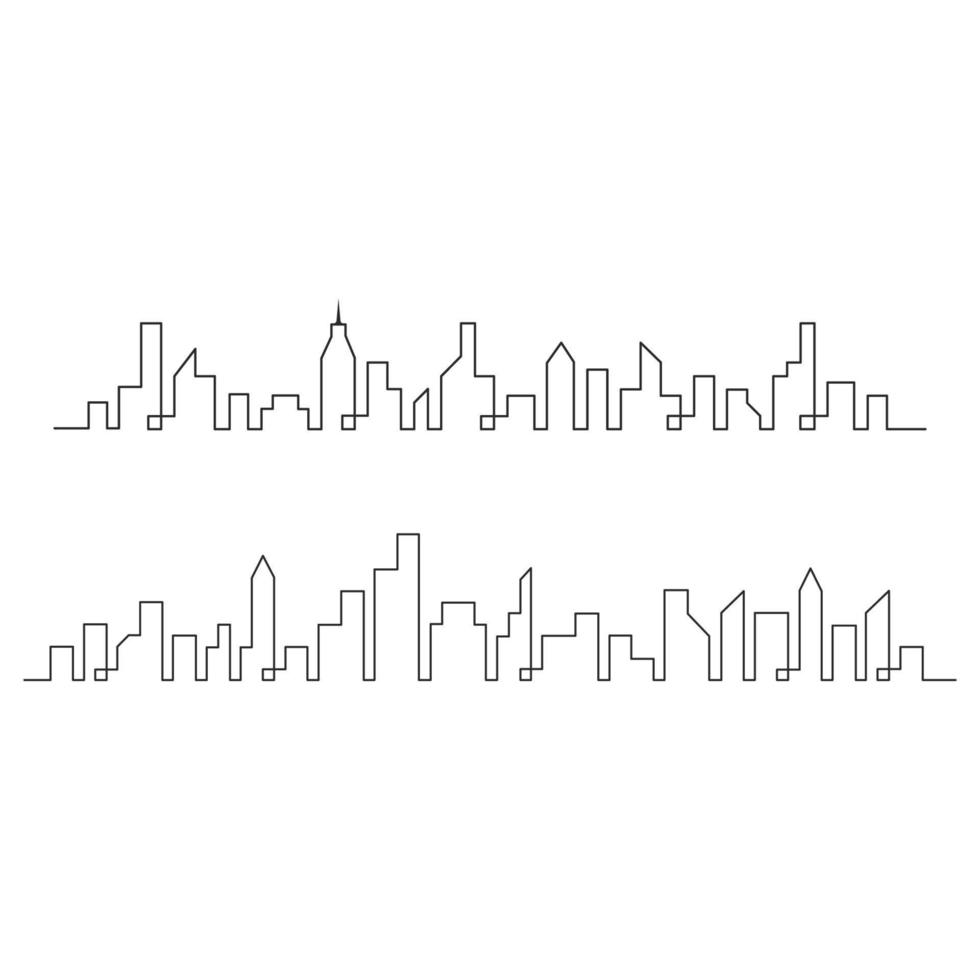 illustration vectorielle de ville moderne skyline concept vecteur