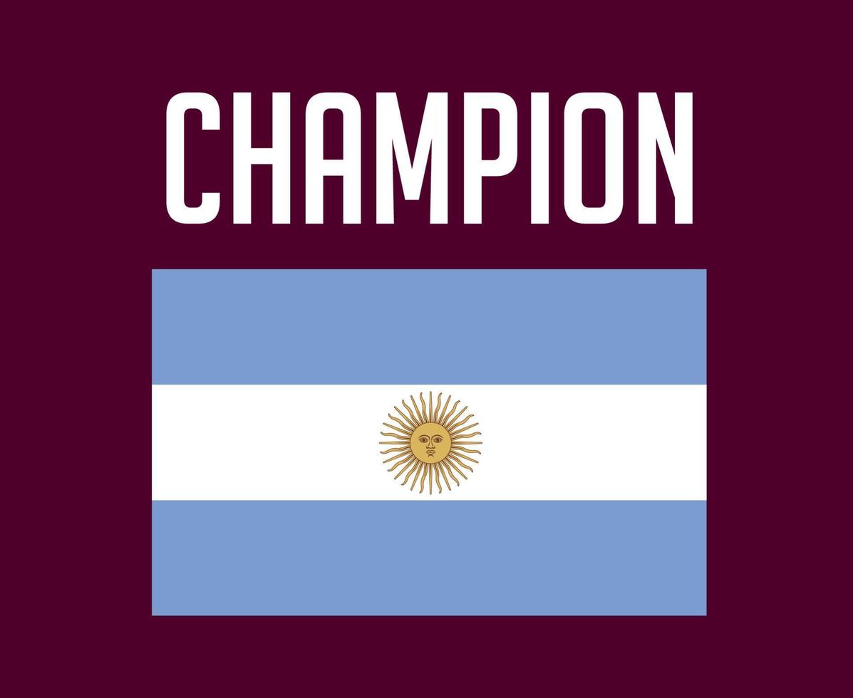 argentine drapeau emblème champion final football symbole conception amérique latine vecteur pays d'amérique latine équipes de football illustration