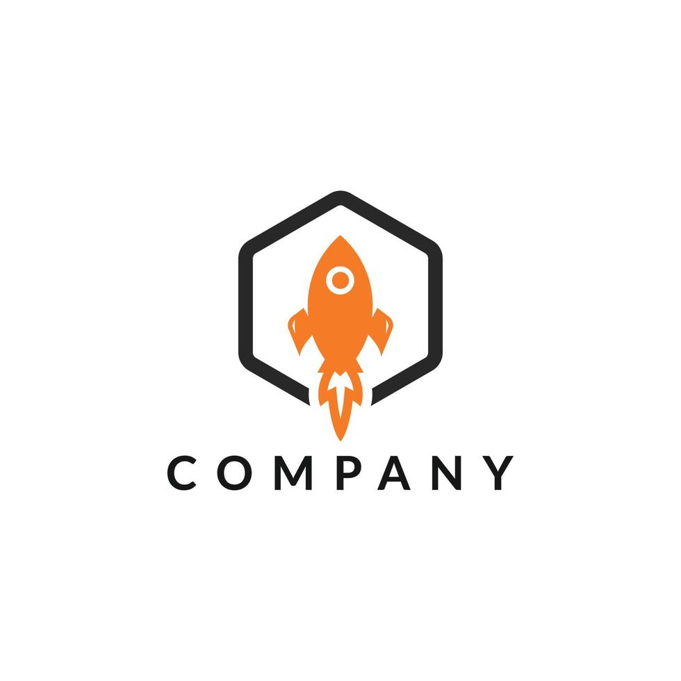 logo Rocket Media, démarrage, lancement du modèle de logo vecteur