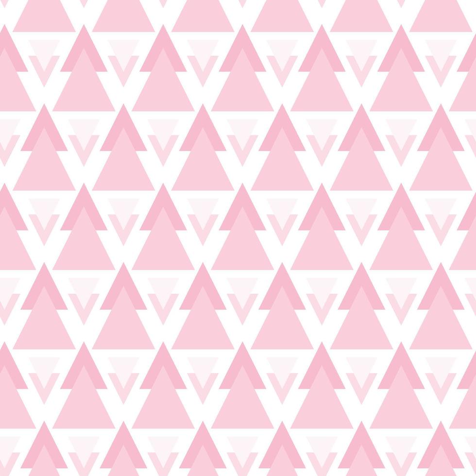 mignons motifs dessinés à la main sans soudure. motifs vectoriels modernes et élégants avec des triangles de rose vif et de rose clair. impression rose répétitive amusante pour enfants vecteur