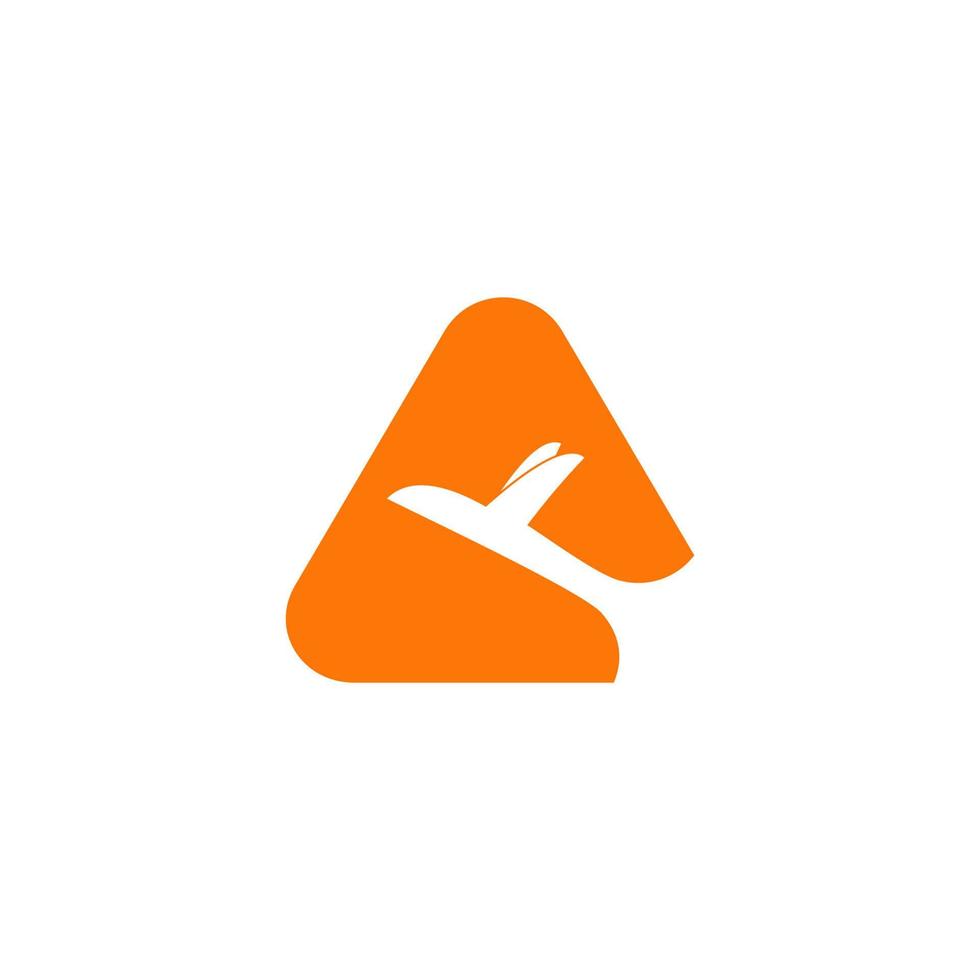 triangle swoosh avion mouche motion symbole logo vecteur