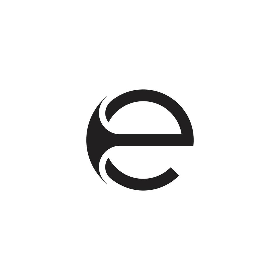 lettre e vecteur logo géométrique boost simple