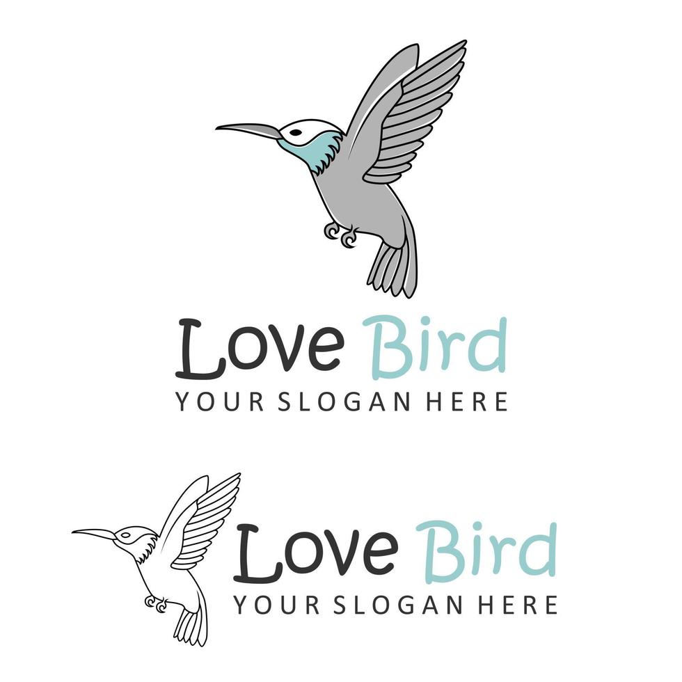 oiseau volant simple et unique dans l'image d'art graphique icône logo design concept abstrait vecteur stock. peut être utilisé comme symbole lié à l'animal.